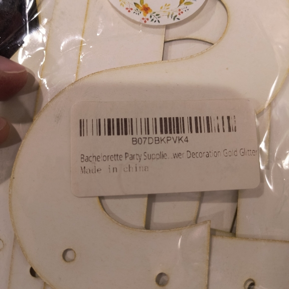 NIB Glitter Gold Alphabet Let's Party Banner for Bachelorette Party Decoration - Picture 7 of 7